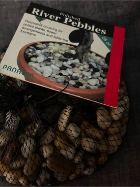 28 oz. bag of Panacea Polished River Pebbles in mixed colors brand new